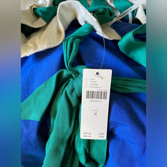 By Anthropologie Sleeveless Whipstitch Mini dress SIZE M  blue color new nwt - Picture 6 of 6